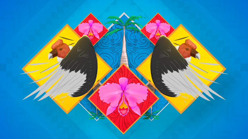 Tres símbolos patrios de Colombia