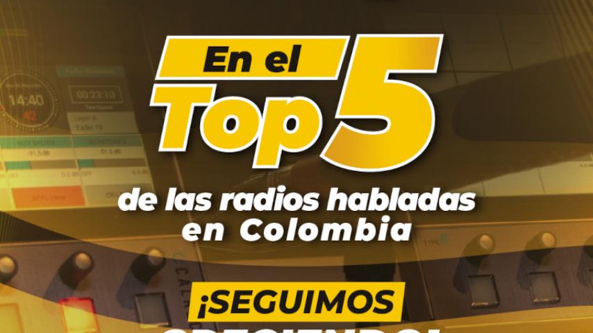 Radio Nacional de Colombia en el Top 5 de las emisoras habladas del país