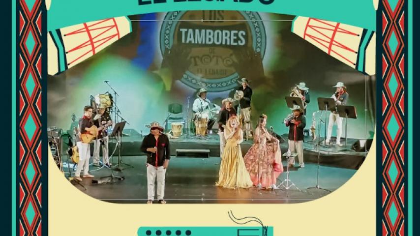 "Los tambores de Totó", la primera transmisión por radio y televisión pública como medios oficiales del Centro Nacional de las Artes