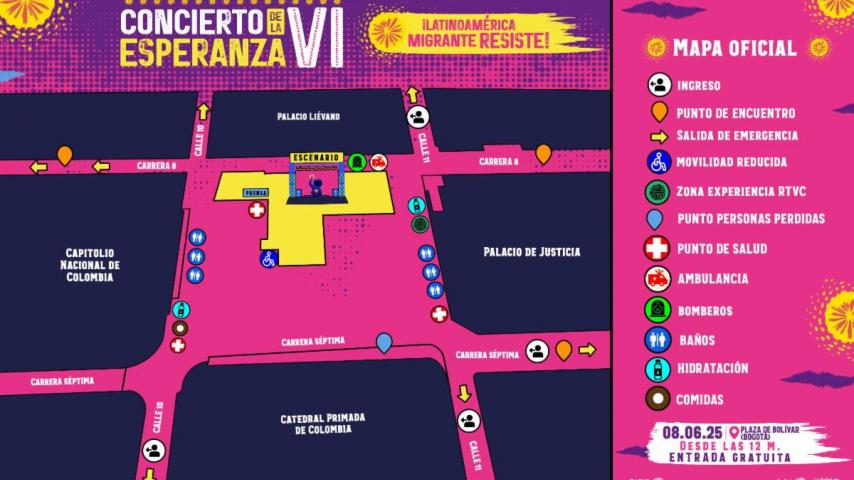 Entrada libre a la Plaza de Bolívar por el Concierto de la Esperanza