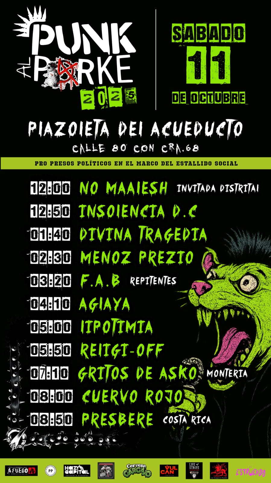 Punk al Parque: cartelera día #1