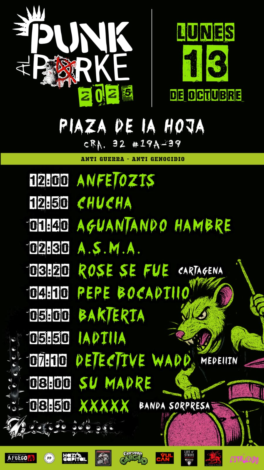 Punk al Parque: cartelera día #1