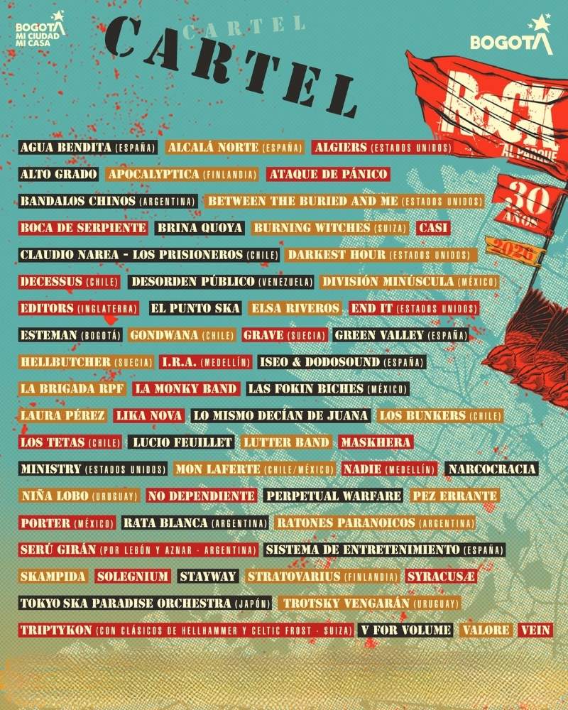 Cartel Rock al Parque 2026