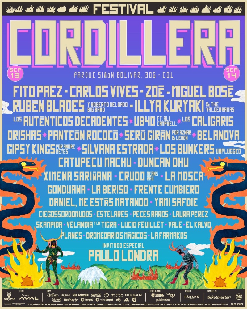 Festival Cordillera 2025 Bogotá cartel