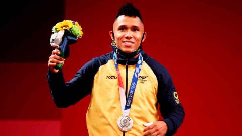 El pesista Luis Javier Mosquera en Goga Rueda por el Mundo