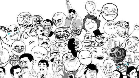 Caras de conocidos memes de internet o Rage Comics