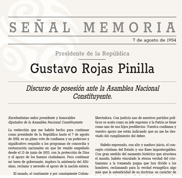 Discurso de posesión ante la Asamblea Nacional Constituyente