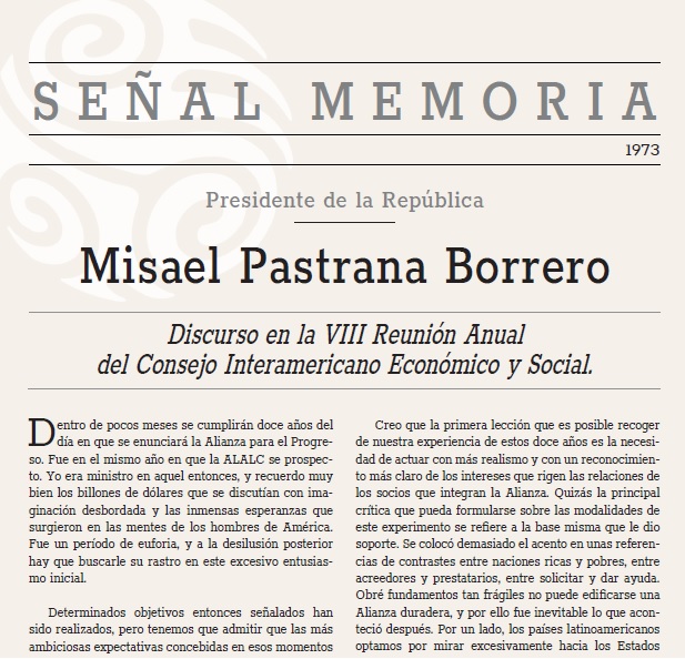 Discurso en la VIII Reunión Anual del Consejo Interamericano Económico y Social