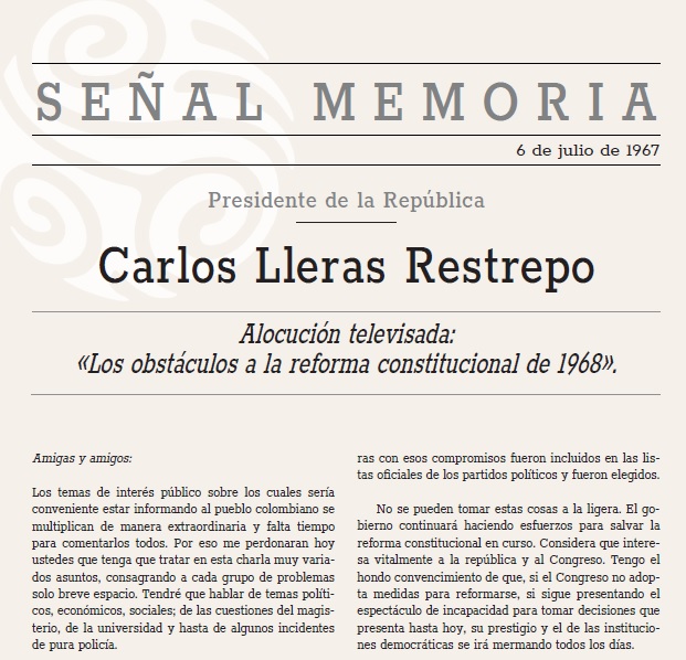 Los obstáculos a la reforma constitucional de 1968 y Contra los paros ilegales.