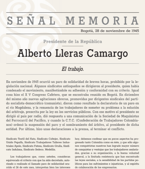 El trabajo (Respuesta al paro de 1945)