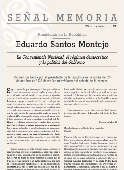 La Convivencia Nacional, el régimen democrático y la política del Gobierno