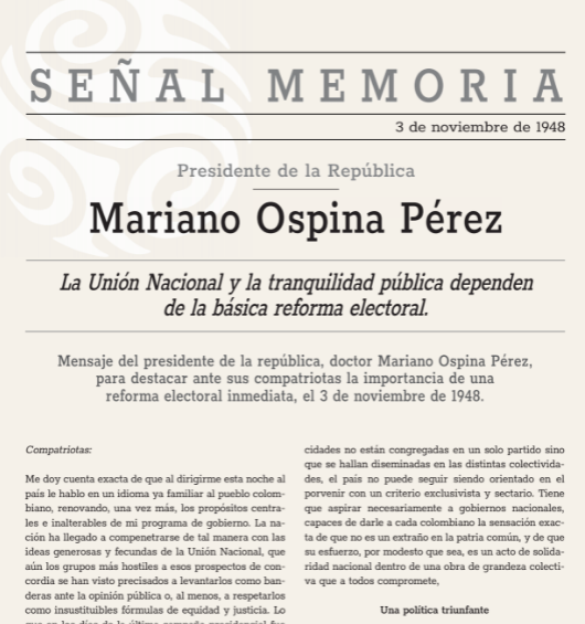 La Unión Nacional y la tranquilidad pública dependen de la básica reforma electoral