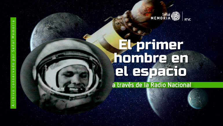 transmisión en la radiodifusora primer vuelo espacial