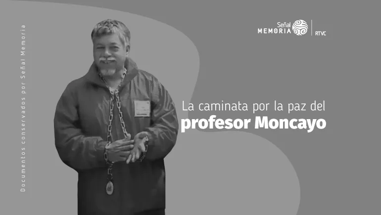 La caminata por la paz del profesor Moncayo