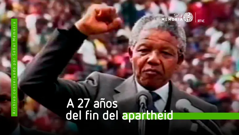 Retrato Nelson Mandela. Fin del apartheid en Sudáfrica