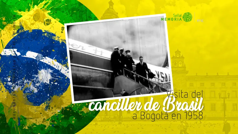 Visita del canciller de Brasil a Bogotá en 1958