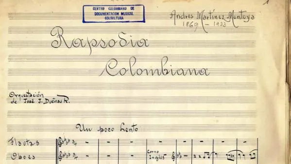 Fuente: Colección Centro de Documentación Musical - Biblioteca Nacional de Colombia