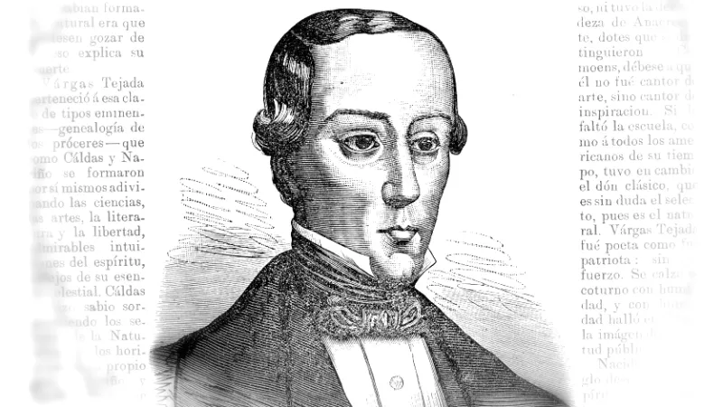 Luis Vargas Tejada, grabado de Antonio Rodíguez - 1881 
