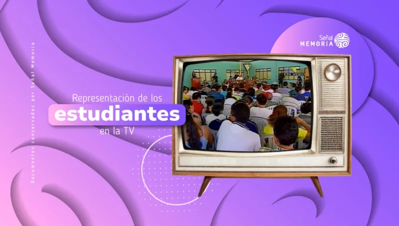 estudiantes en la TV