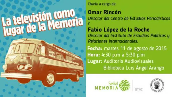 Invitación a la charla "La televisión como lugar de la memoria" 