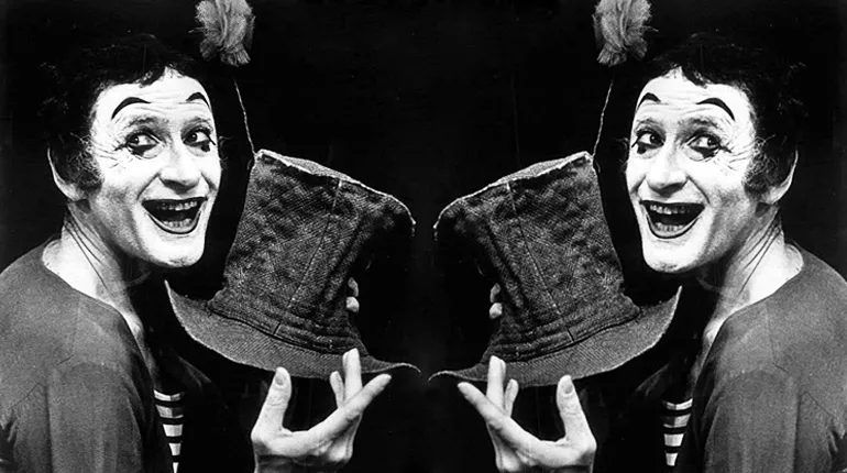 Foto publicitaria de Marcel Marceau - 1974