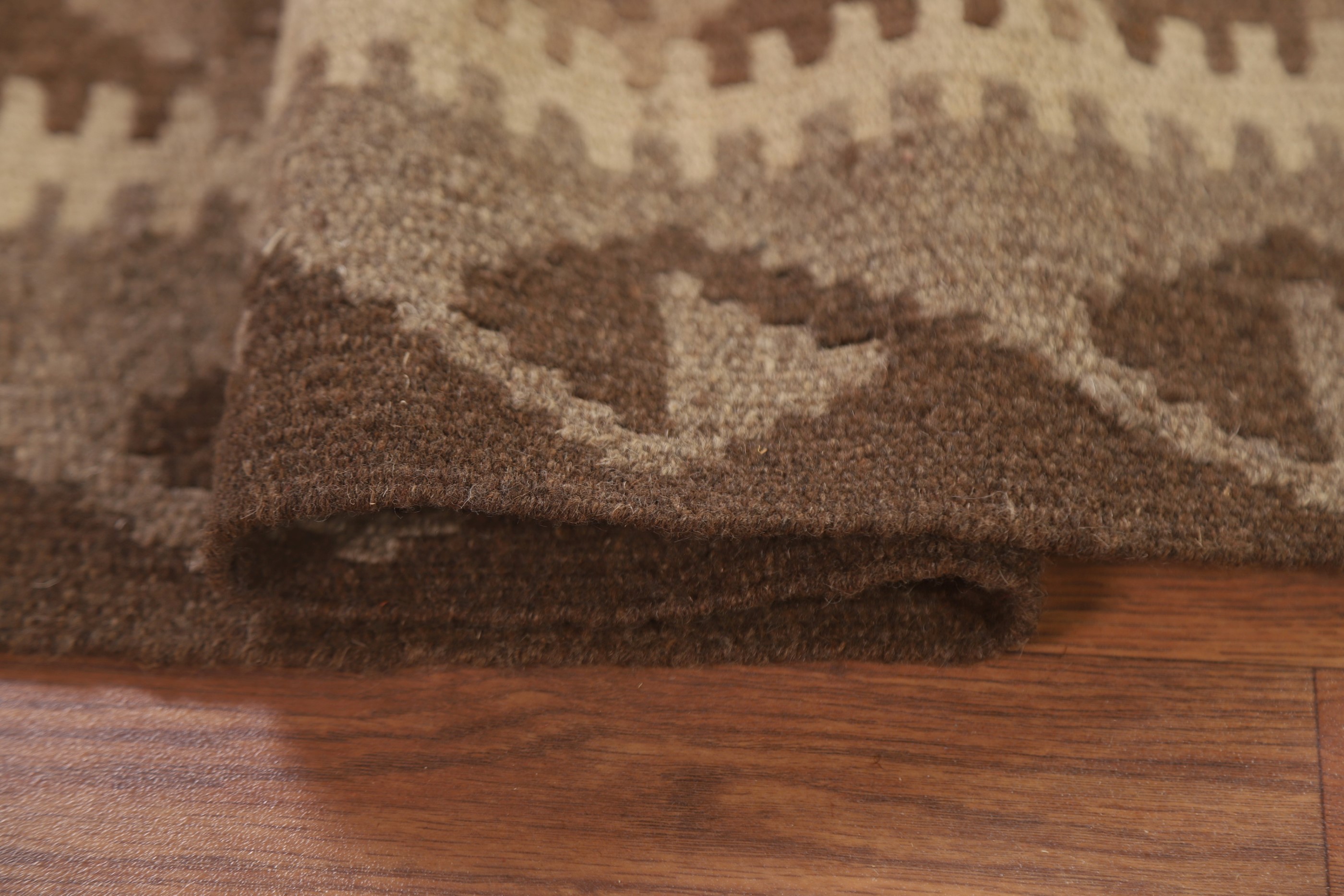 Tapis Kilim En Laine 100%, Motif Géométrique, Réversible, 3x5, Bleus, Neuf, Fabriqué Au Pakistan