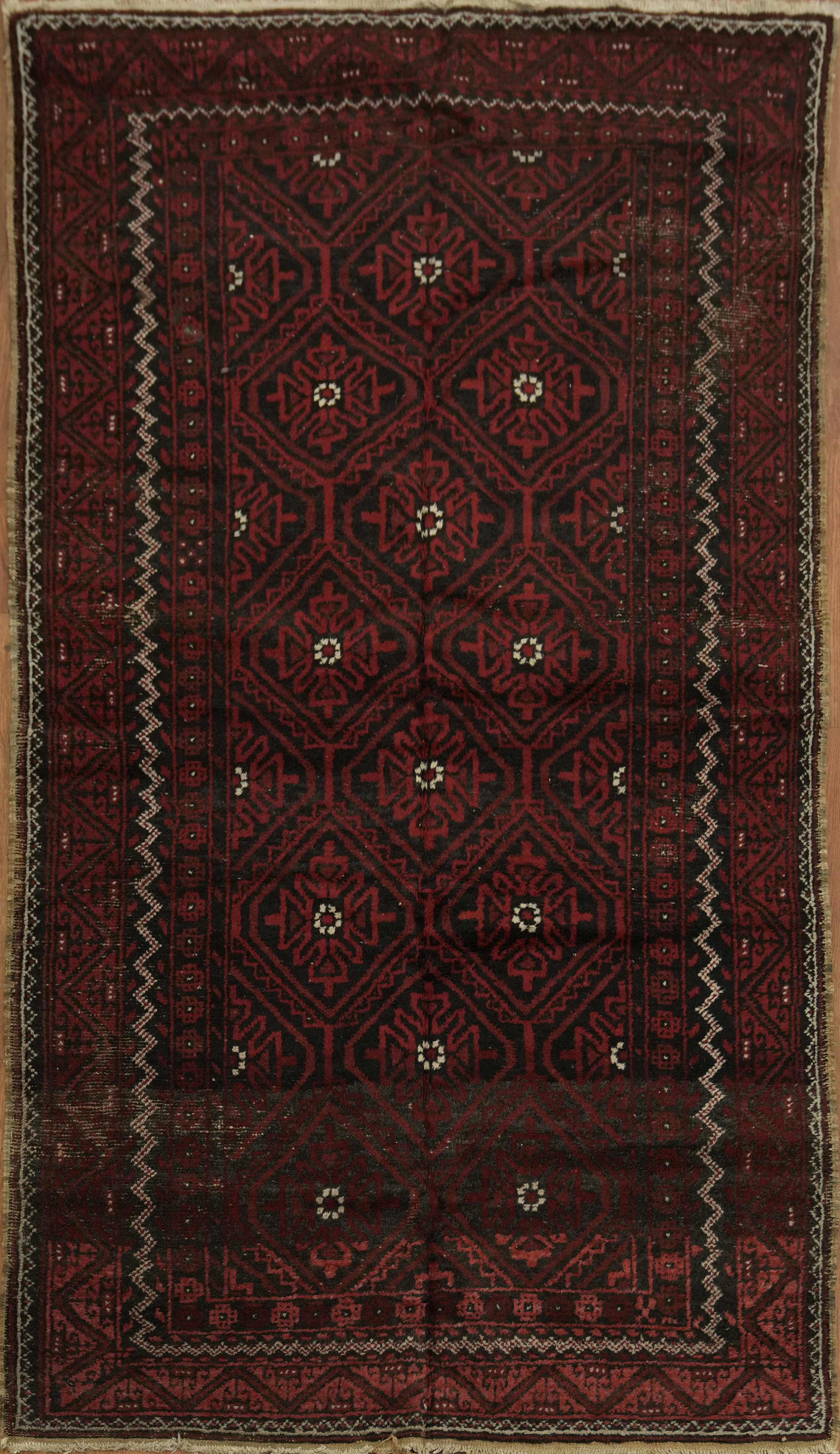 Tribal Style Accent Rug 3×6 Hand-knotted Wool Traditional Vintage Afghan Carpet