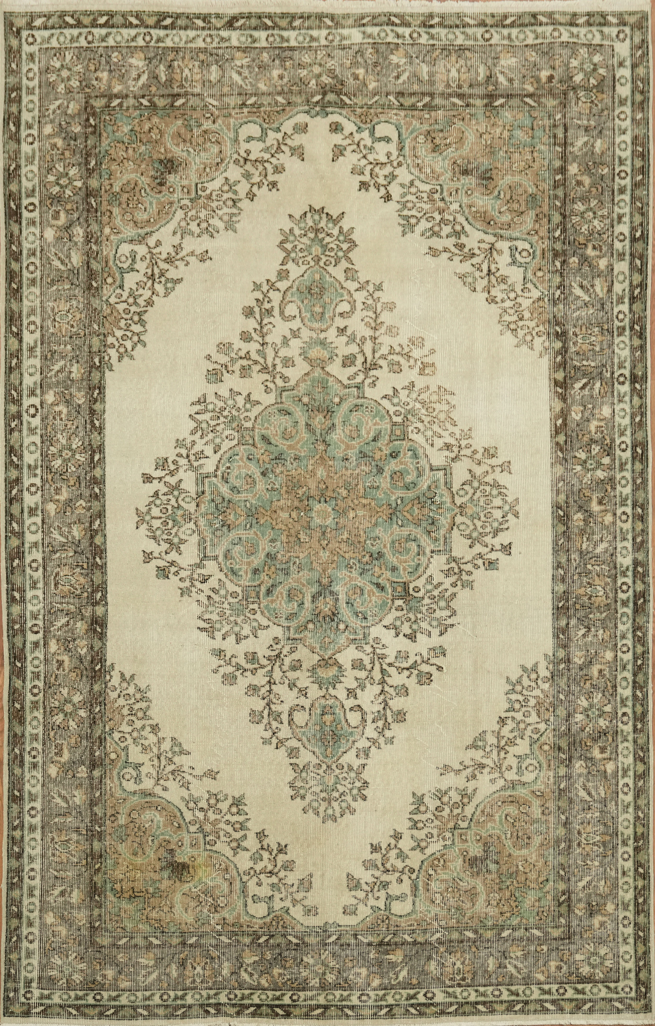 Classic -style Distressed Anatolian Area Rug 6×9 Ft Handmade Turkish Wool Carpet