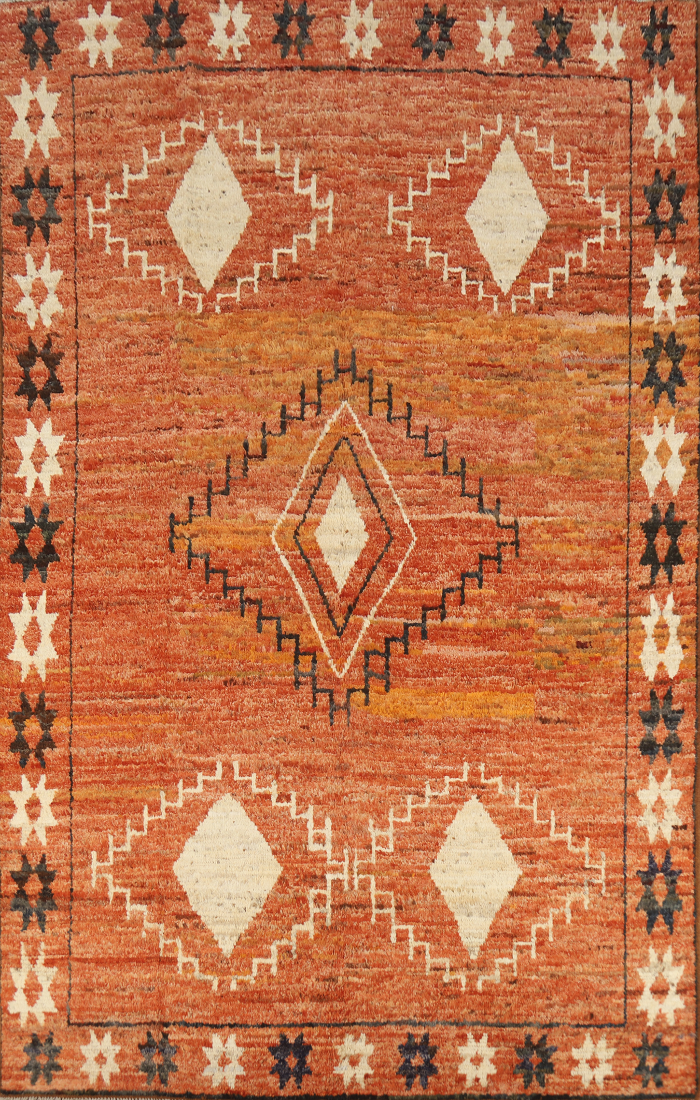 Custom Luxury Hand-Knotted Moroccan Wool Rug Modern Home Decor