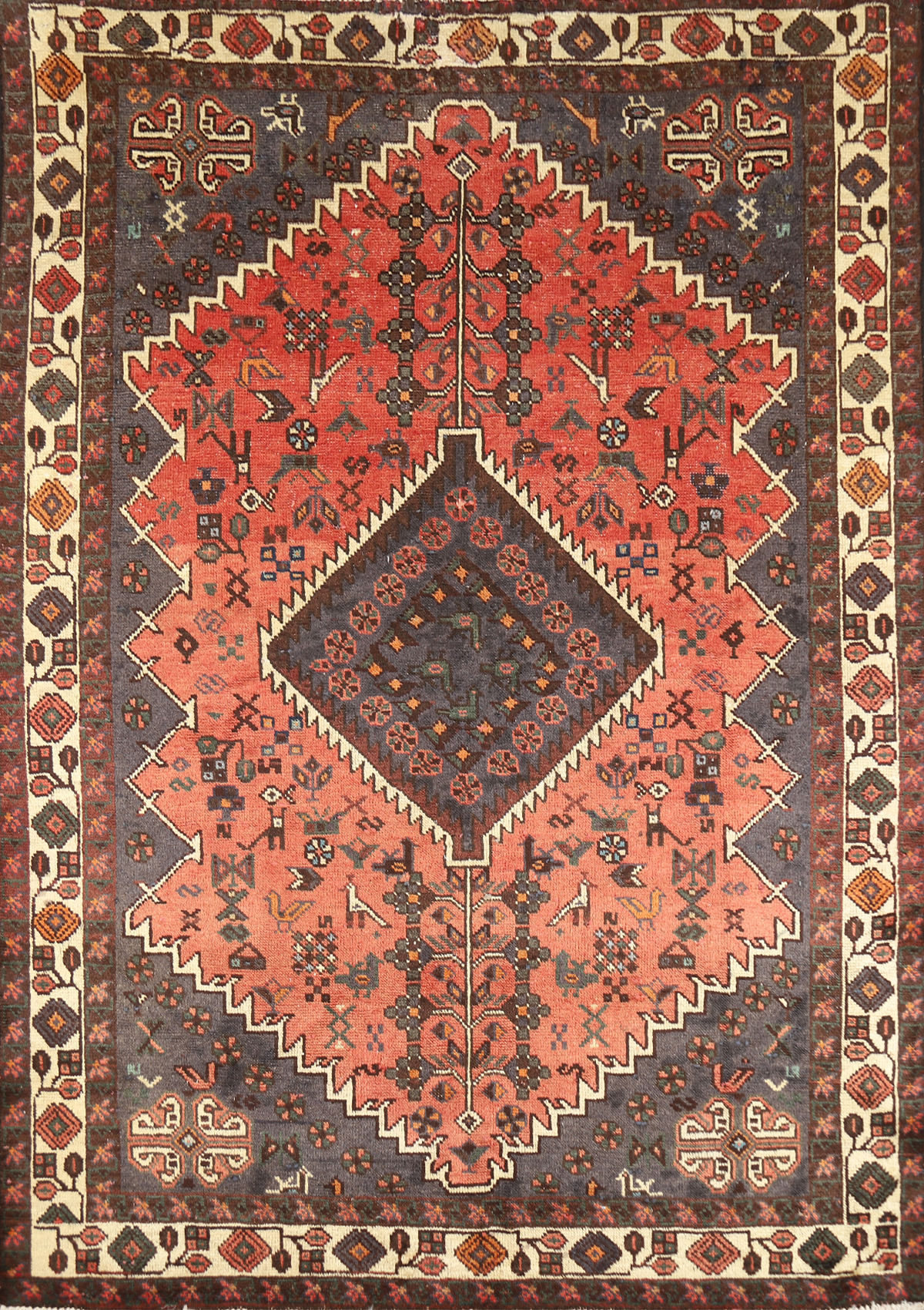 Vintage tribal rug 約80cm×80cmウール トライバル 146608_2883885_8d974839.jpeg