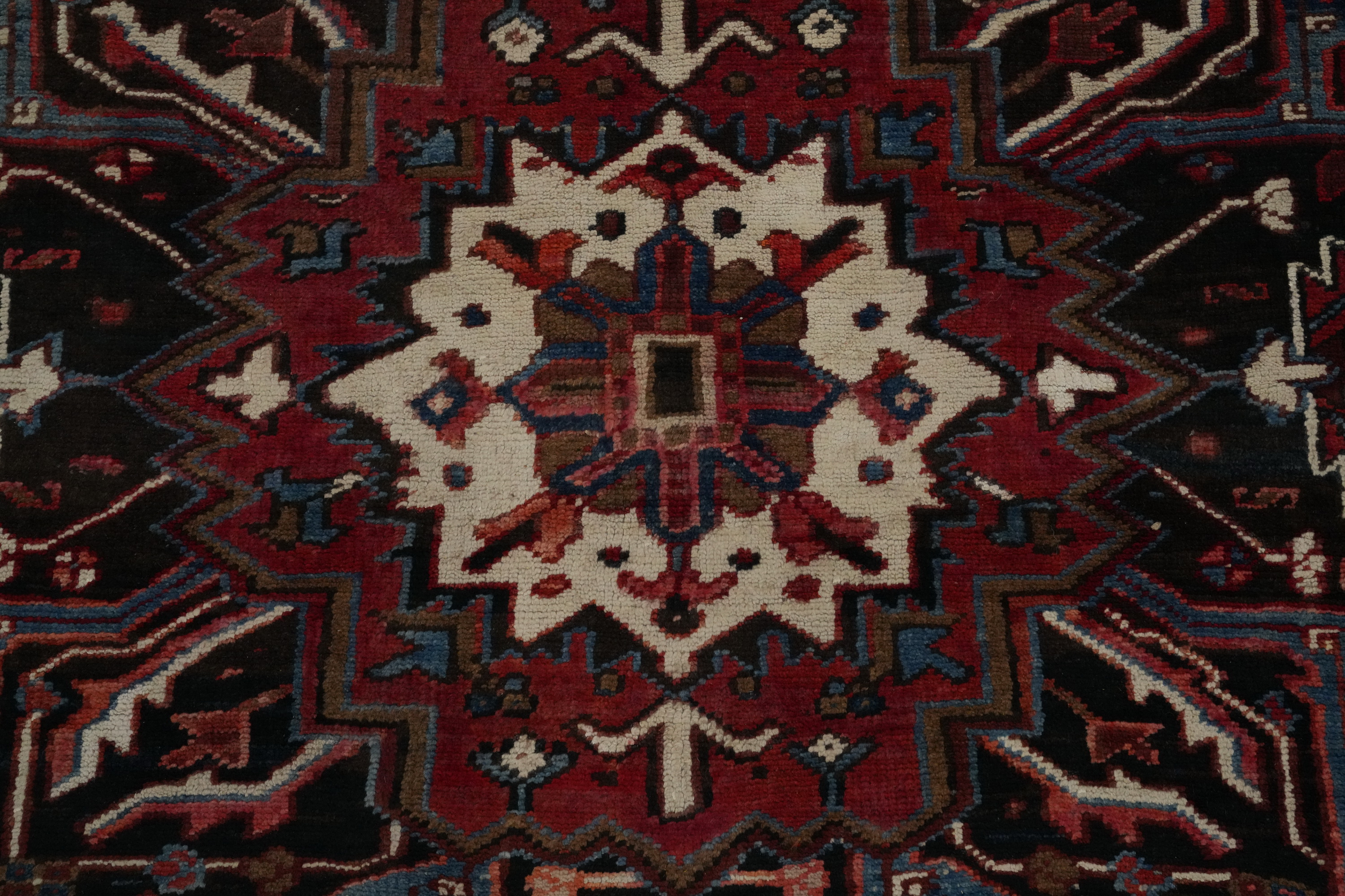 Vegetable Dye Red Hand-knotted Living Room Area Rug Traditional