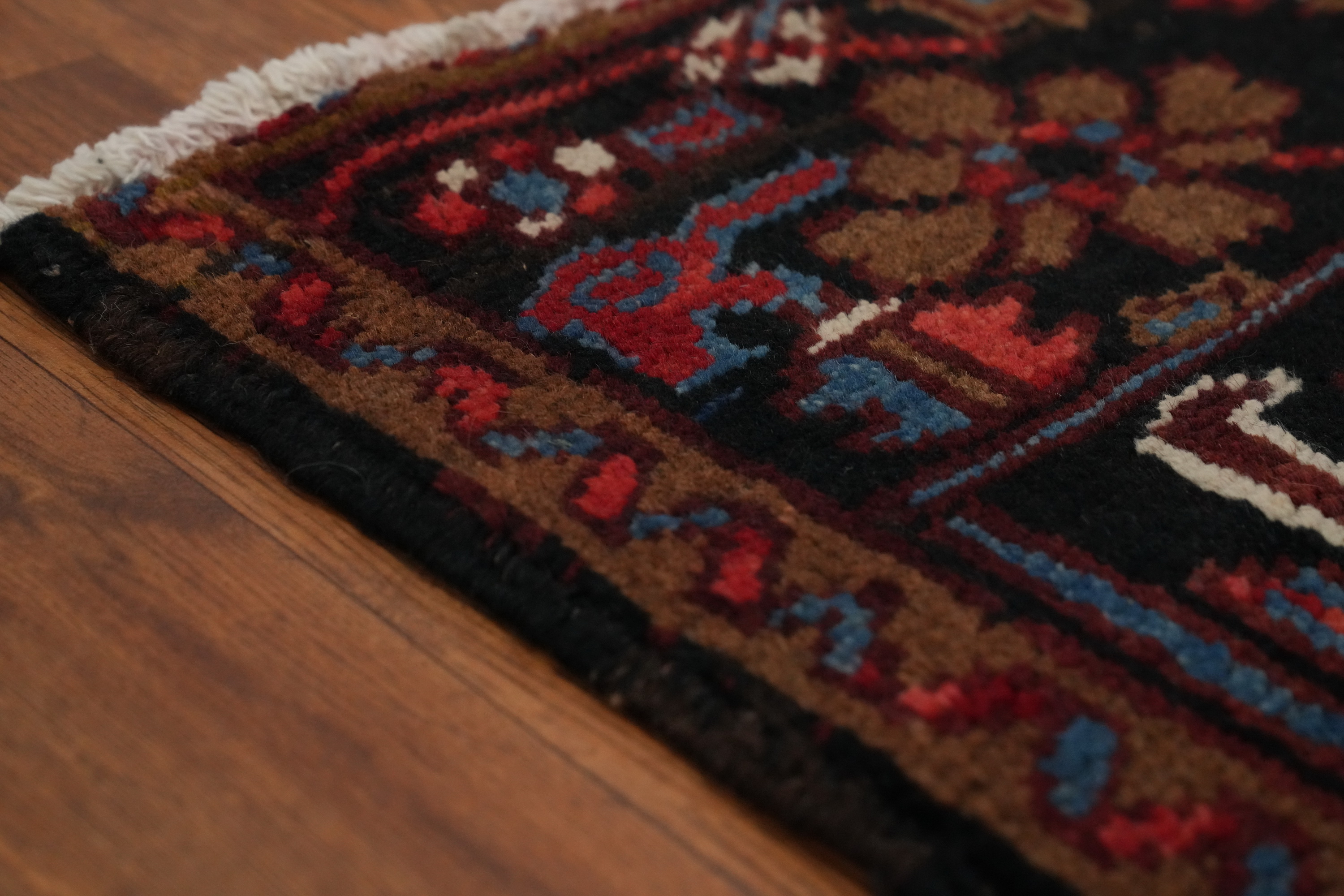Vegetable Dye Red Hand-knotted Living Room Area Rug Traditional