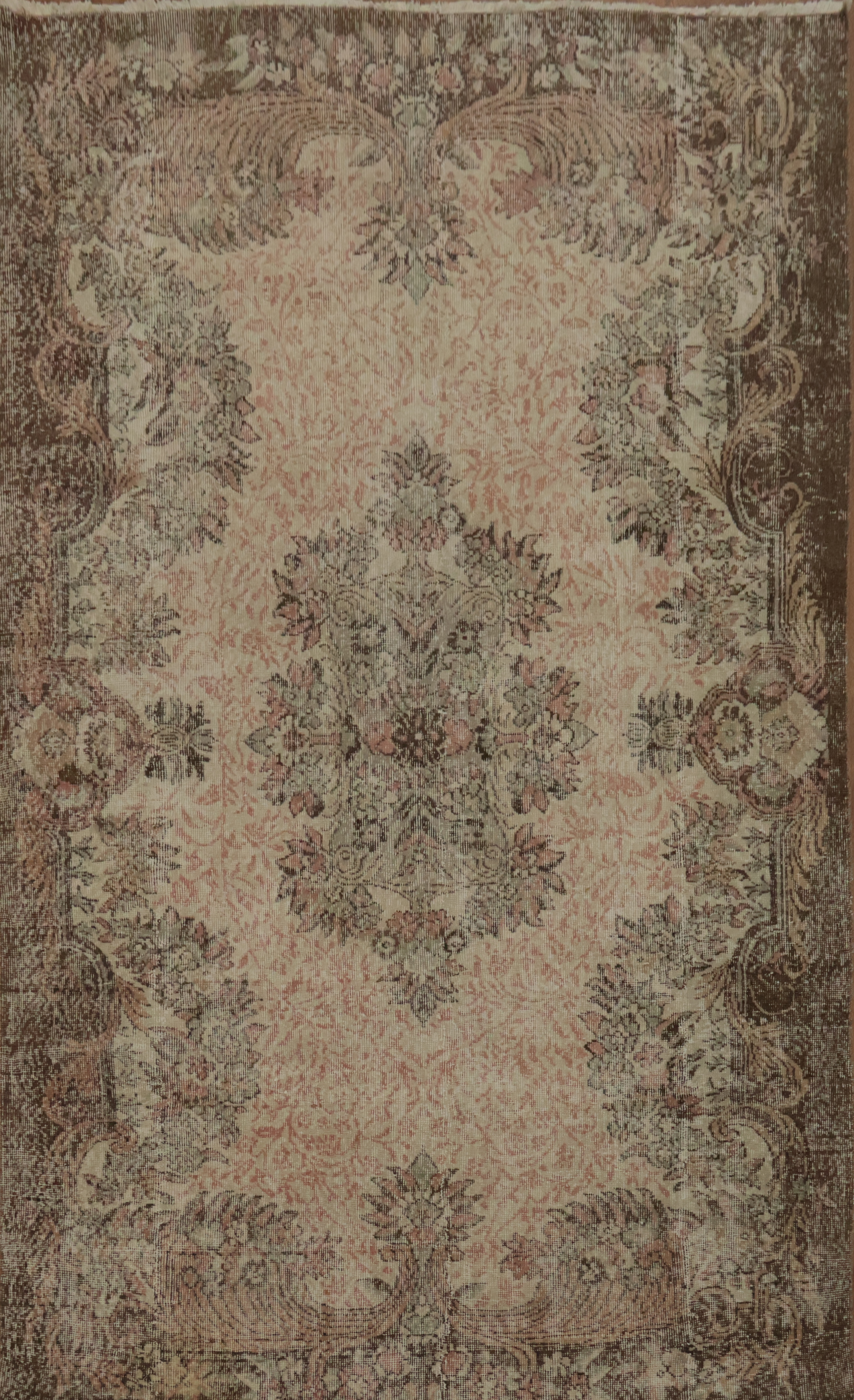 Distressed Anatolian Turkish Area Rug 6×9 Living Room Hand-made Oriental Carpet