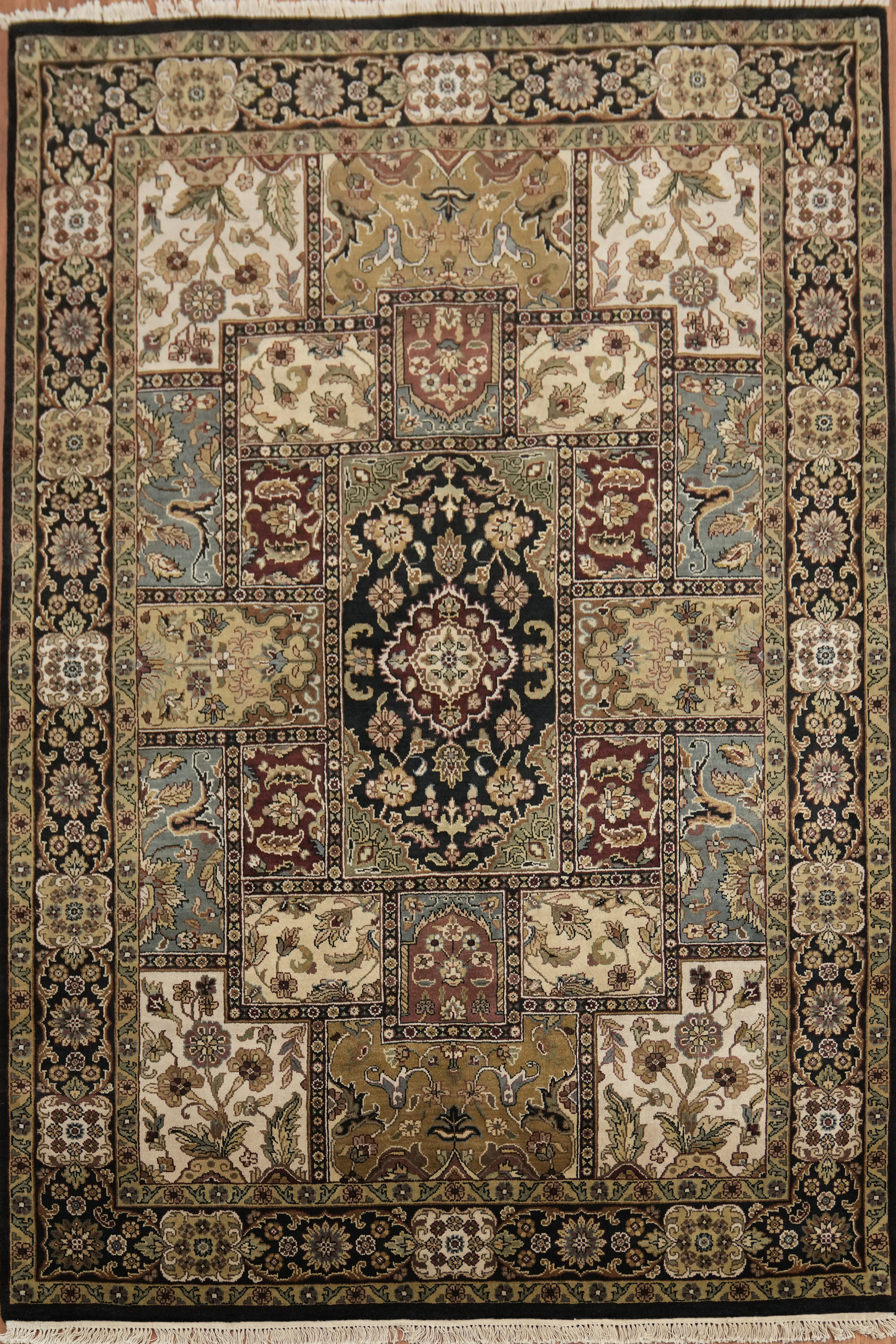 Luxurious Decorative Agra Area Rug 6×9 Oriental Hand-made Garden Design Carpet