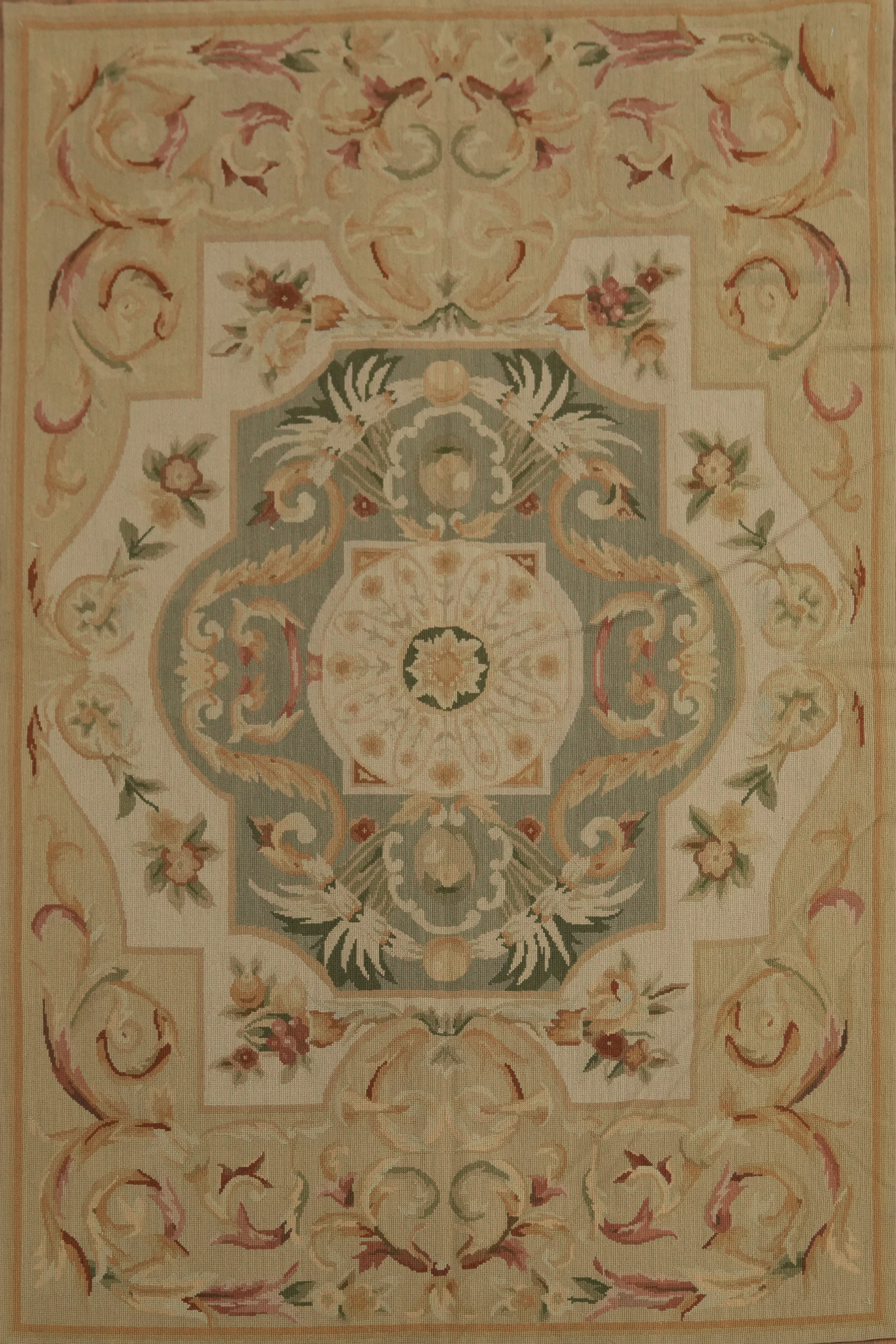 Aubusson Tapestries Chinese Rug 4×6 Needle-Point Wool Oriental Home Decor Carpet