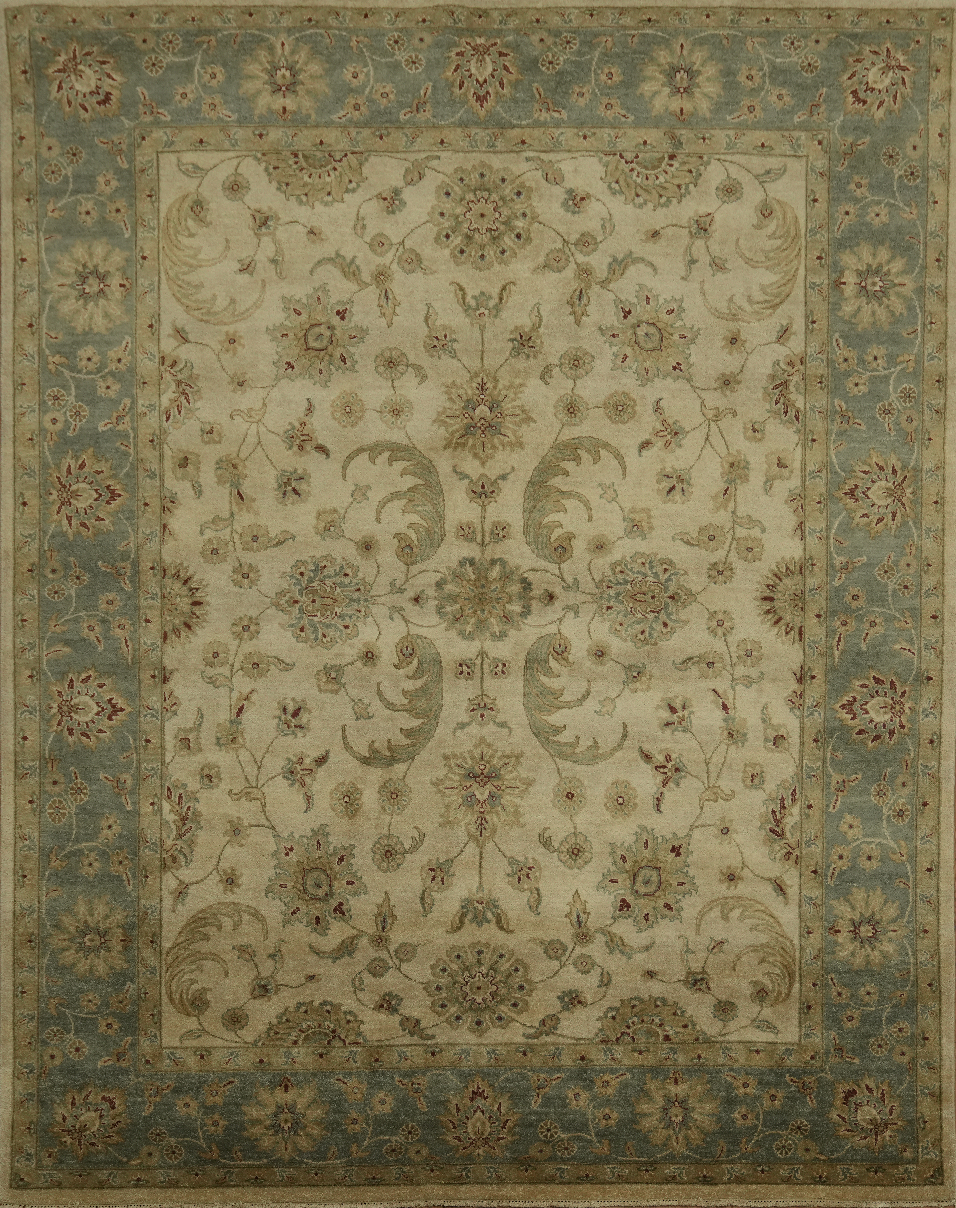 Charming Oushak Oriental Area Rug 8×10 Floral Vegetable Dye Handmade Wool Carpet