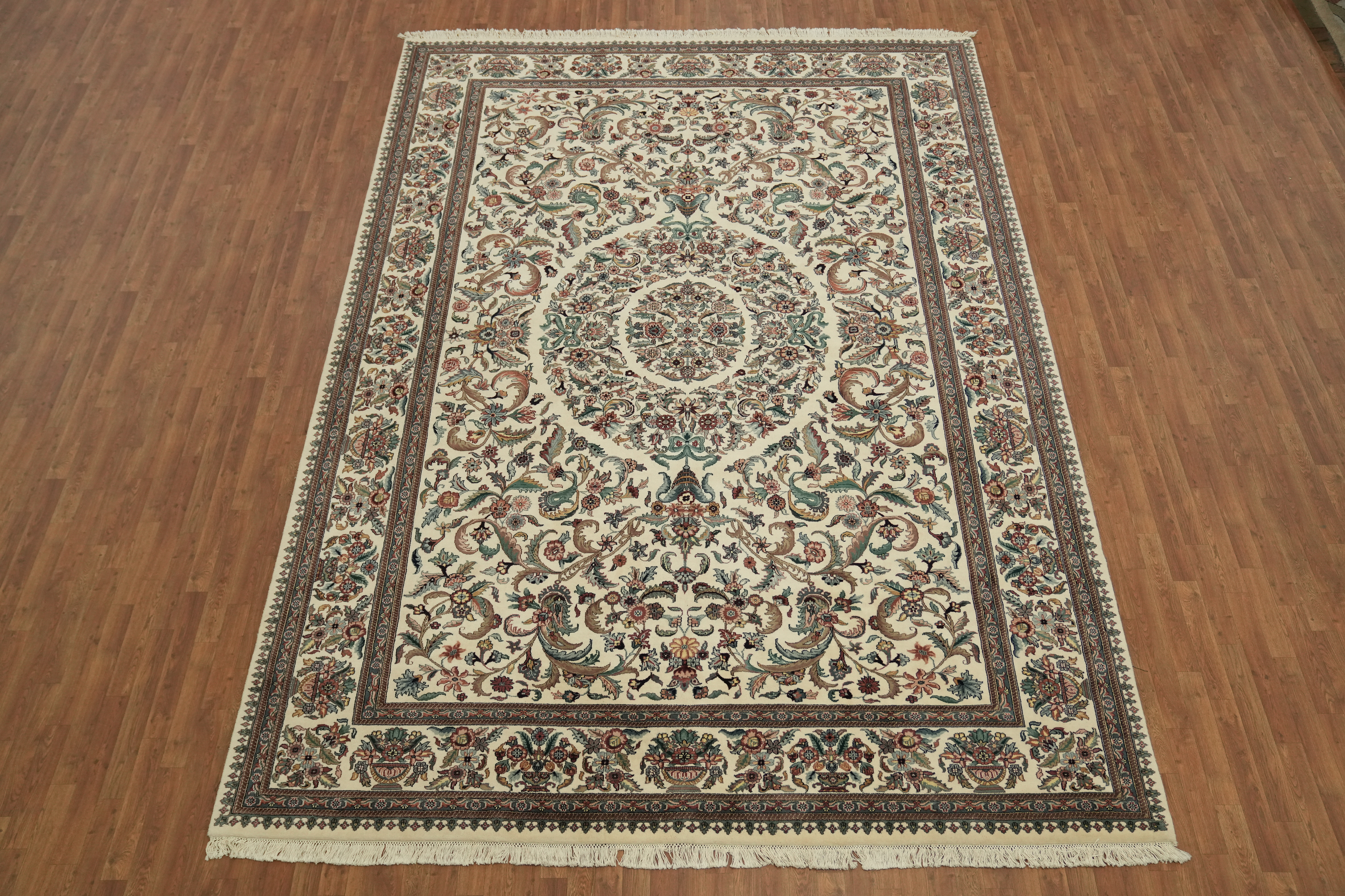 Aubusson Chinese Large Rug 10×14 Ft Handmade Traditional Elegant Floral Carpet