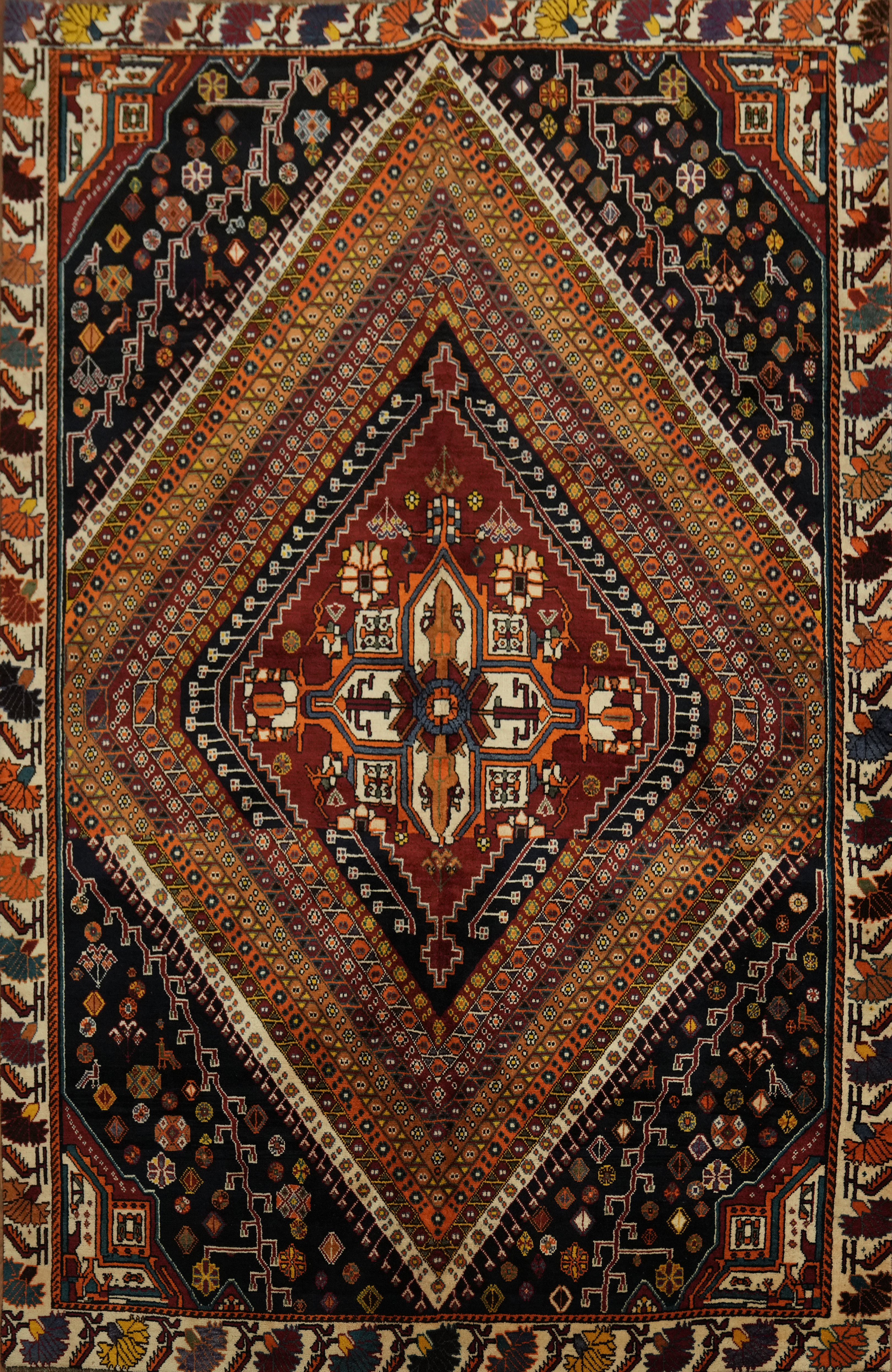 Artful Luxury: Exquisite Area Rug 6×10 Vegetable Dye Hand-made Room Size Carpet