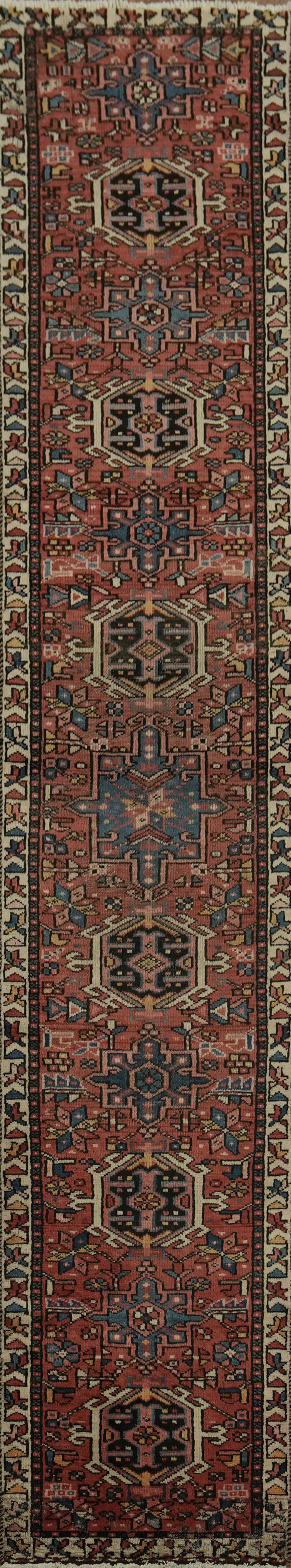 Classic 10 ft Narrow Runner Rug 2×10 Wool Hand-knotted Geometric Hallway Carpet