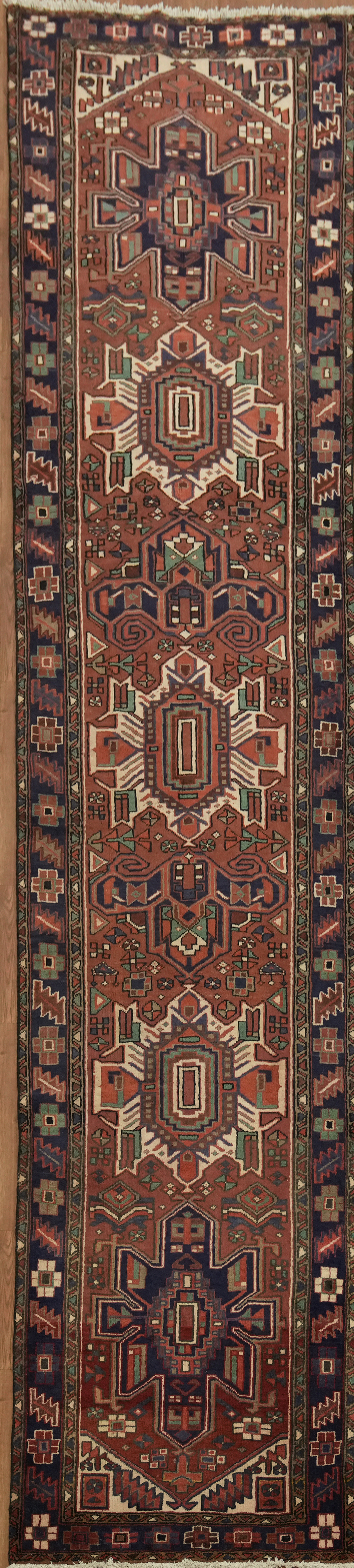 Traditional Long Runner 15 ft Rug Wool Hand-knotted Vintage Tribal Carpet 3×15