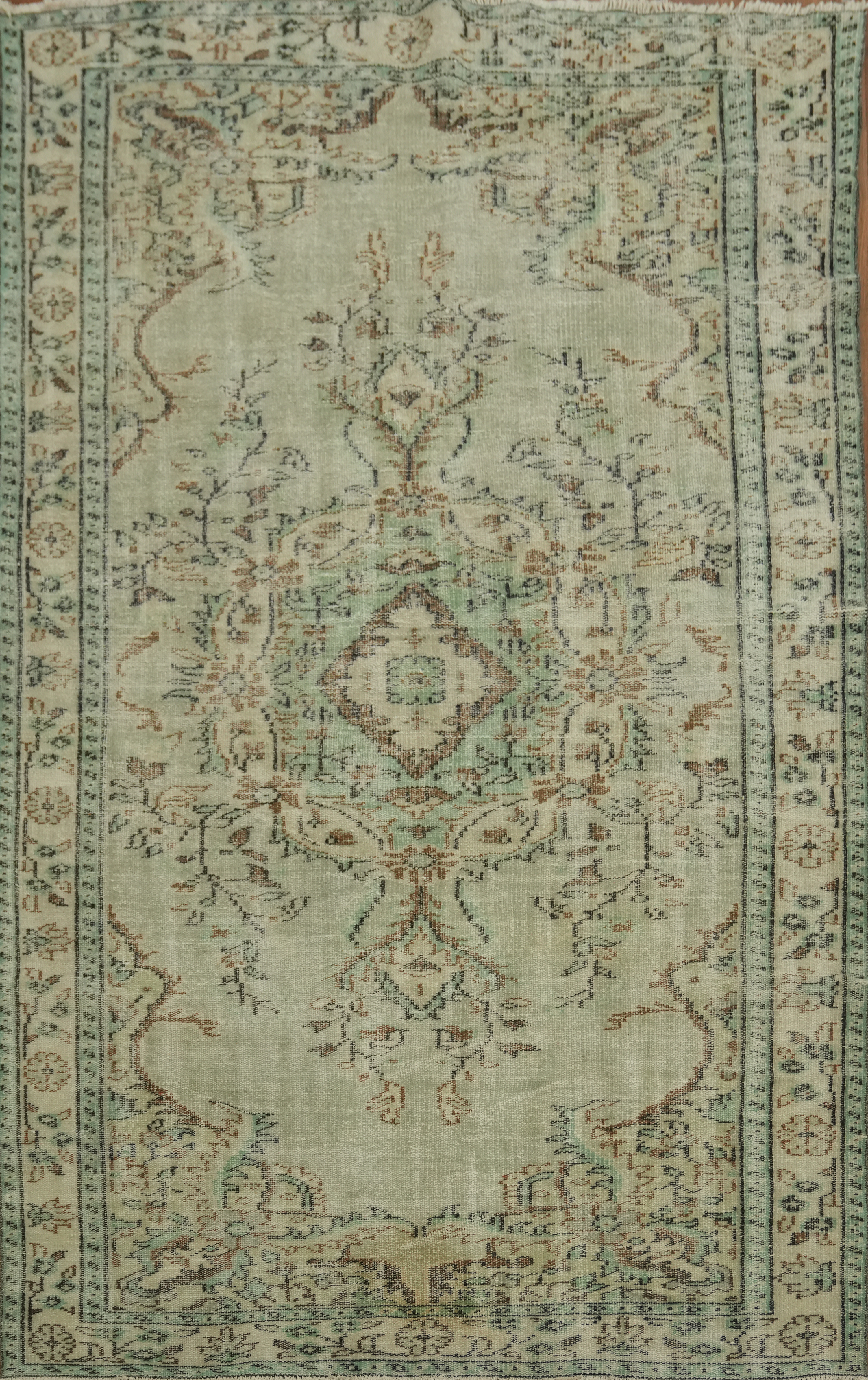 Intricate Floral Anatolian Area Rug Room Size Oriental Handmade Turkish Rug 5×9