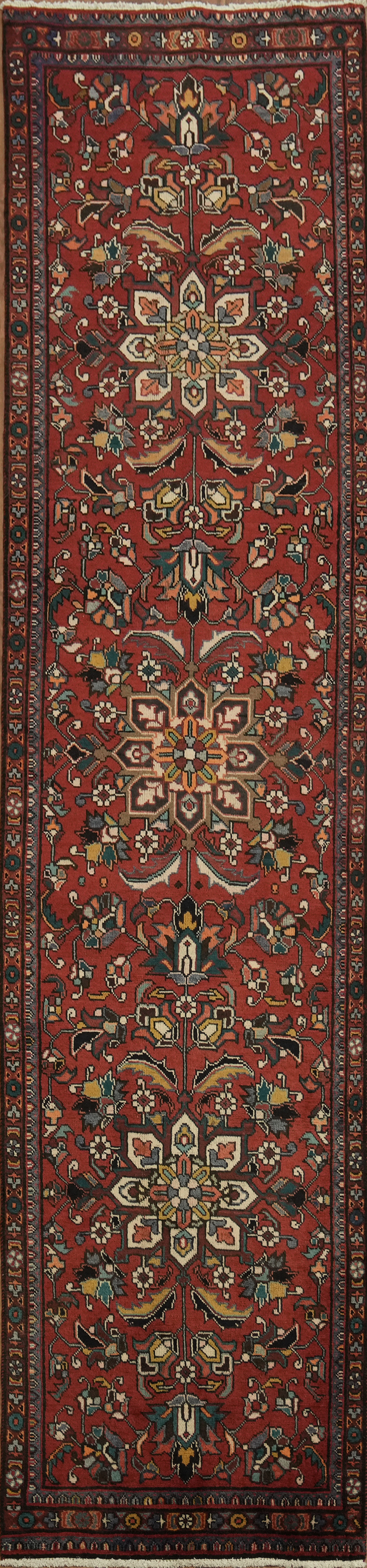 Floral 13 ft Runner Rug 3×13 Traditional Hand-knotted Vintage Home Decor Carpet