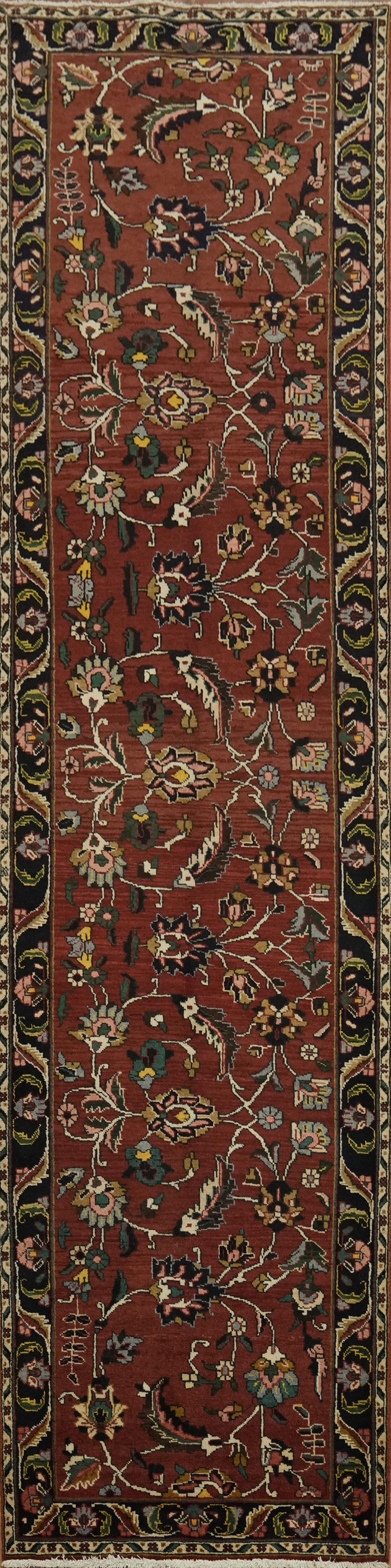 Floral Handmade Long Runner Rug 4×14 Traditional Home Decor Classic Vintage Rug