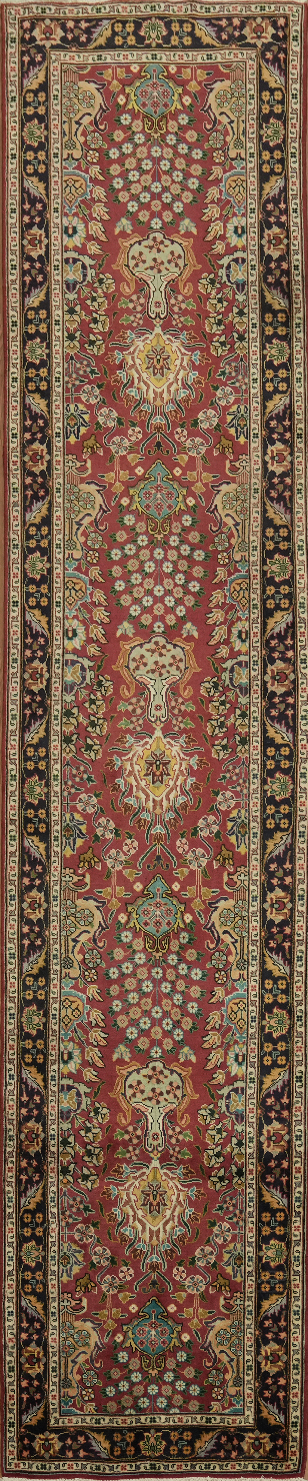 Classic 14 ft Long Runner Rug 4×14 Traditional Wool Handmade Vintage Carpet