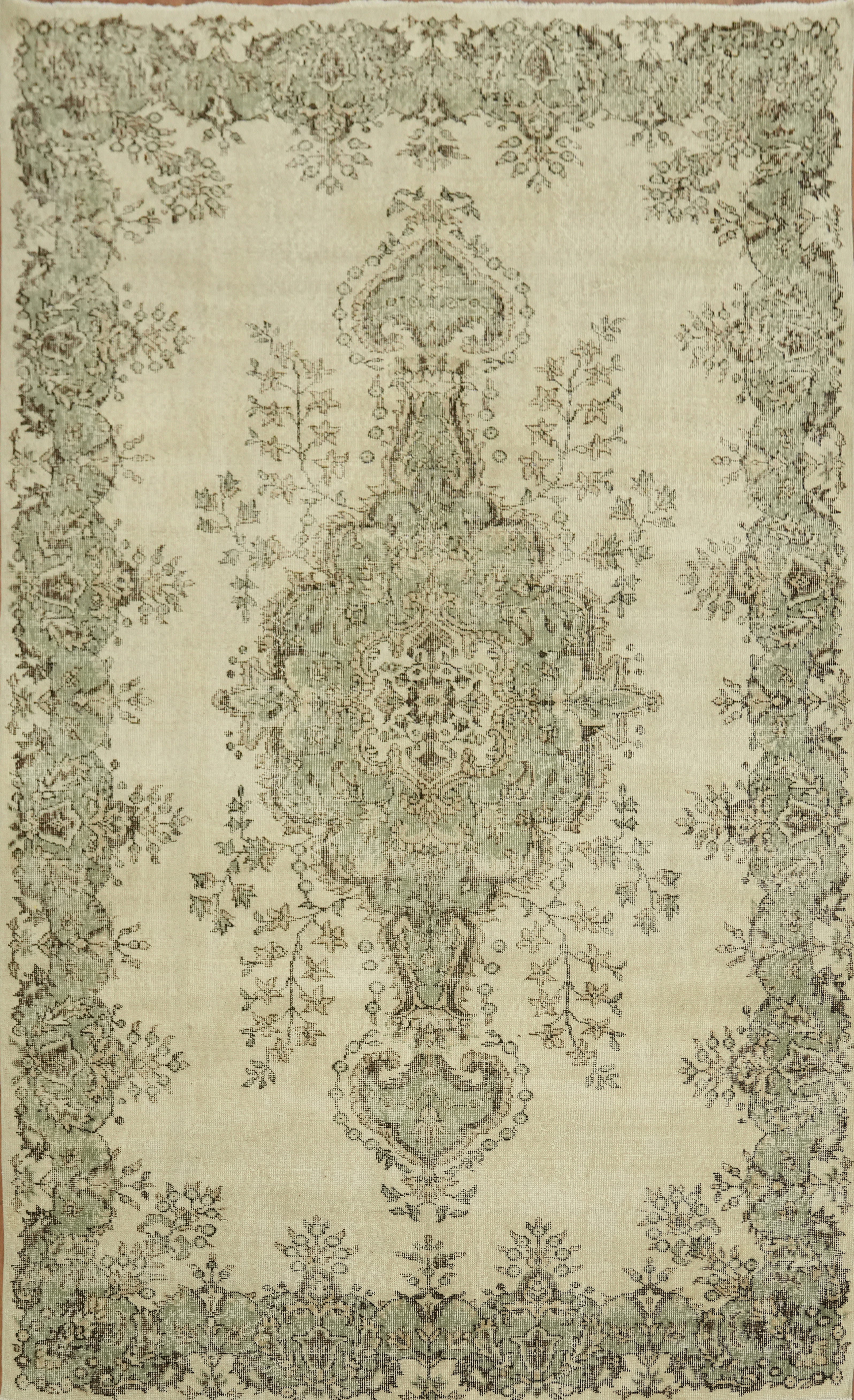 Anatolian Turkish Area Rug 6×10 Ft Hand-Knotted Vintage Elegance Turkish Carpet