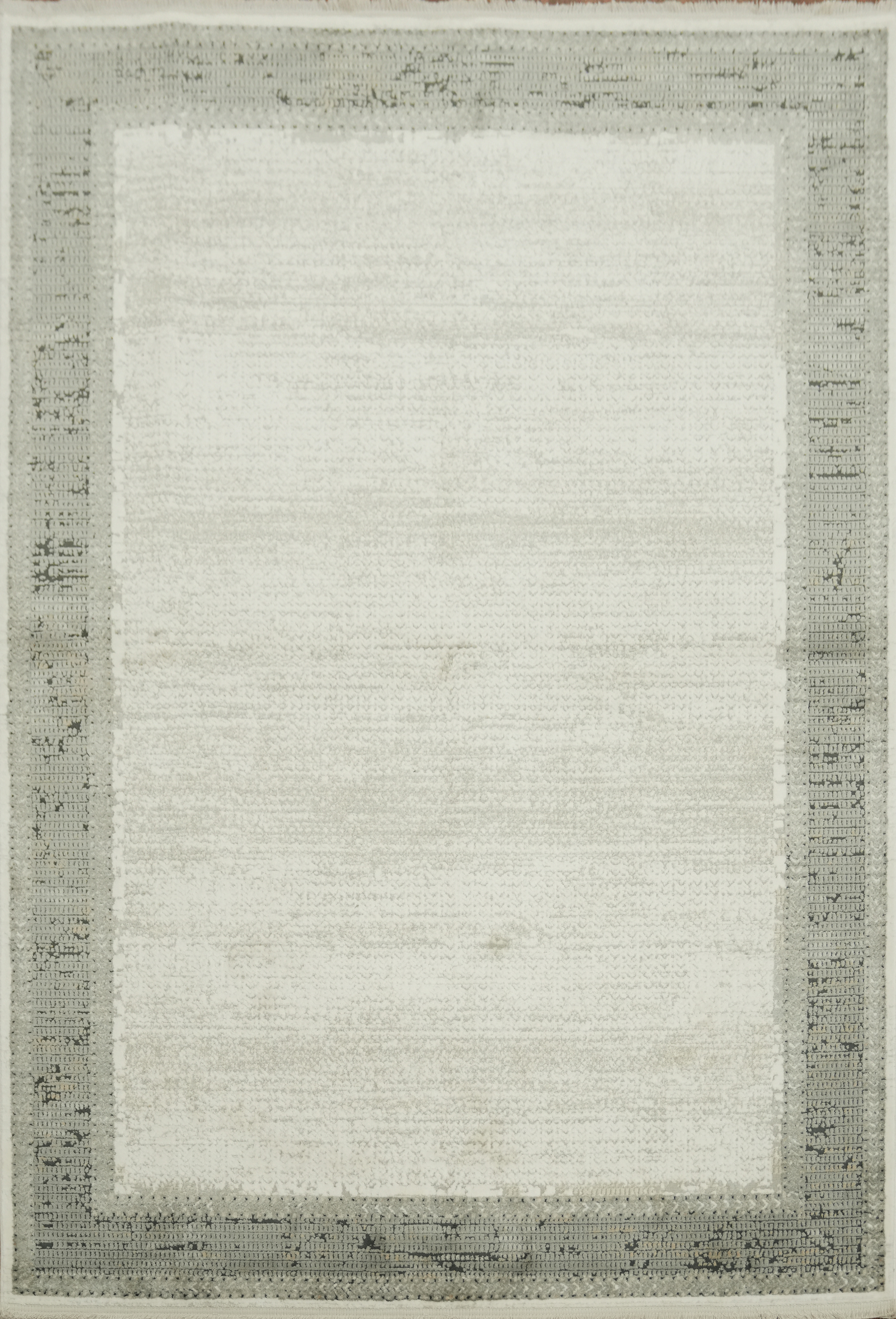 Sleek Elegant Gray Border Rug 5×8 Minimalist Modern Home Carpet