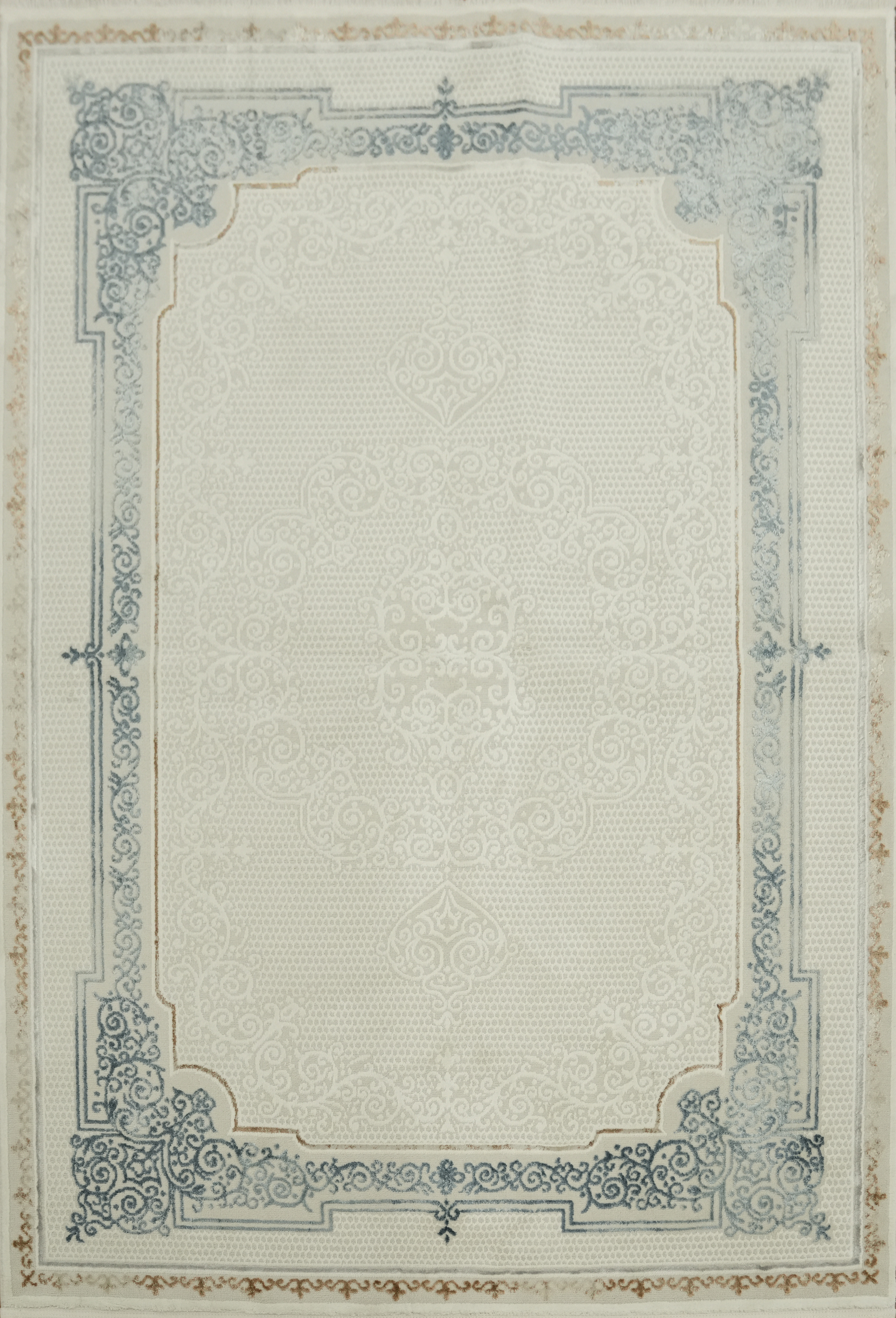 Premium Classic Ivory Rug 5×8 Rich Blue Elegant Home Area Carpet