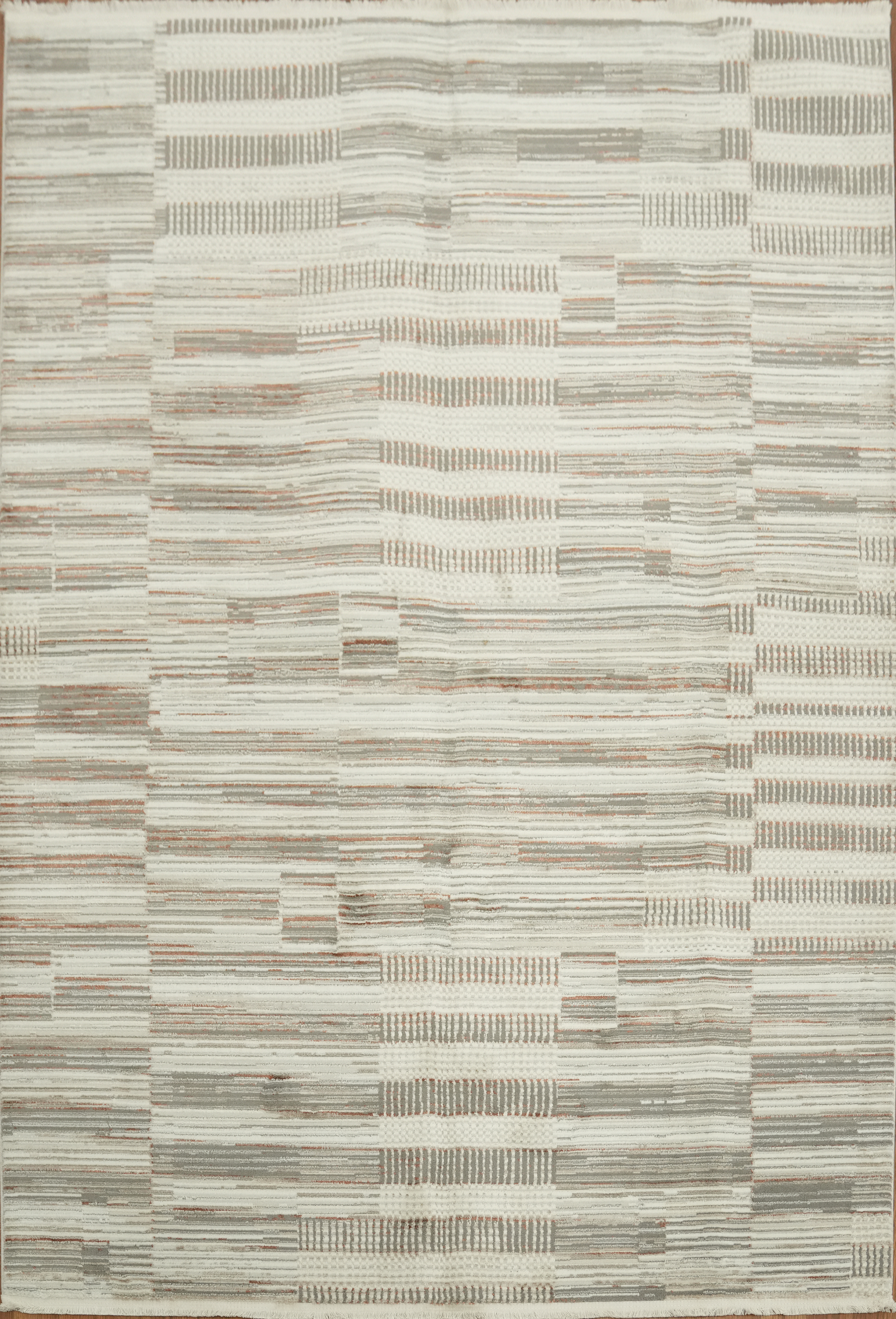 5×8 Modern Beige Gray Striped Area Rug Minimalist Contemporary Home Rug