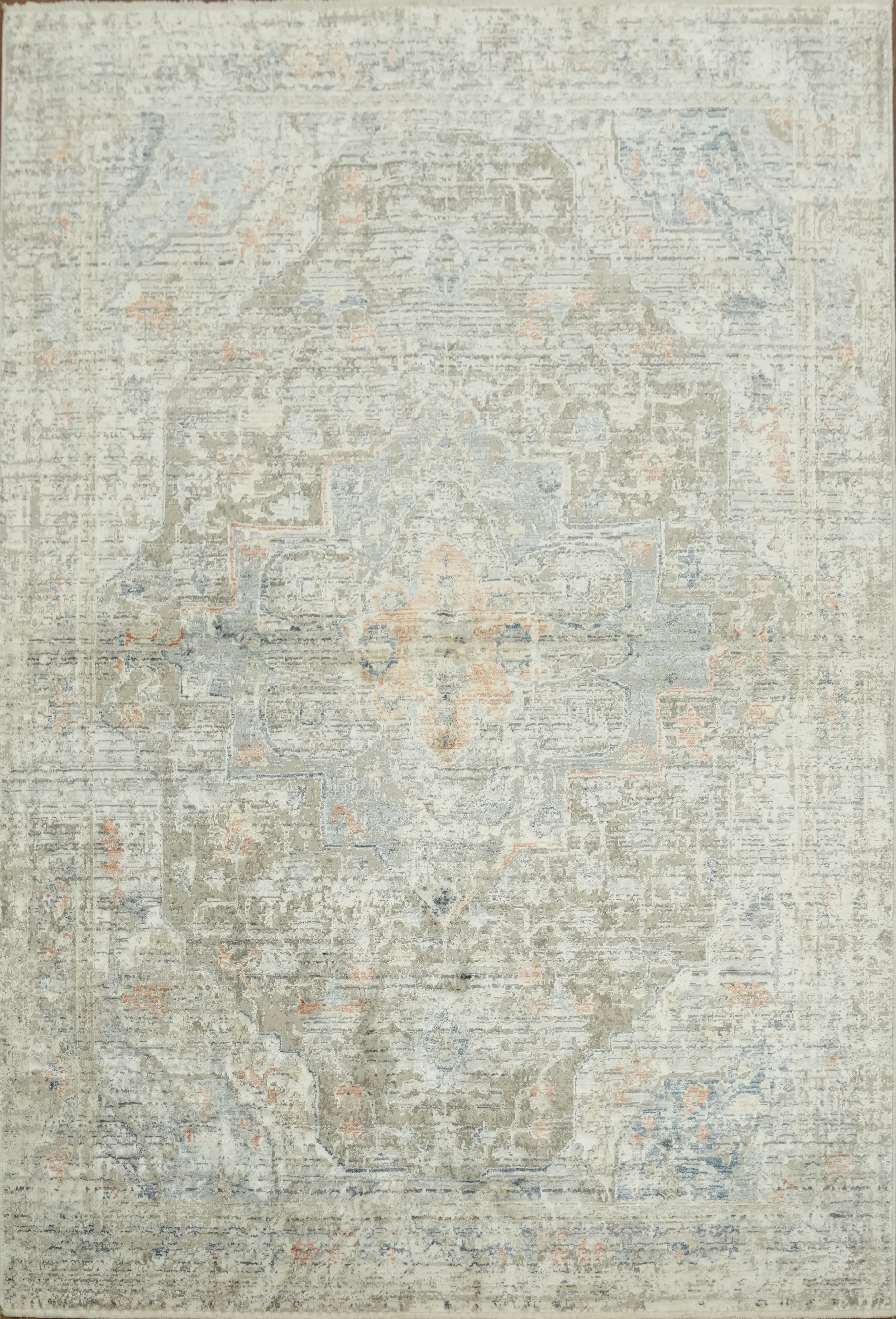 Elegant Vintage Style Area Rug 5×8 Ft Contemporary Abstract Turkish Carpet