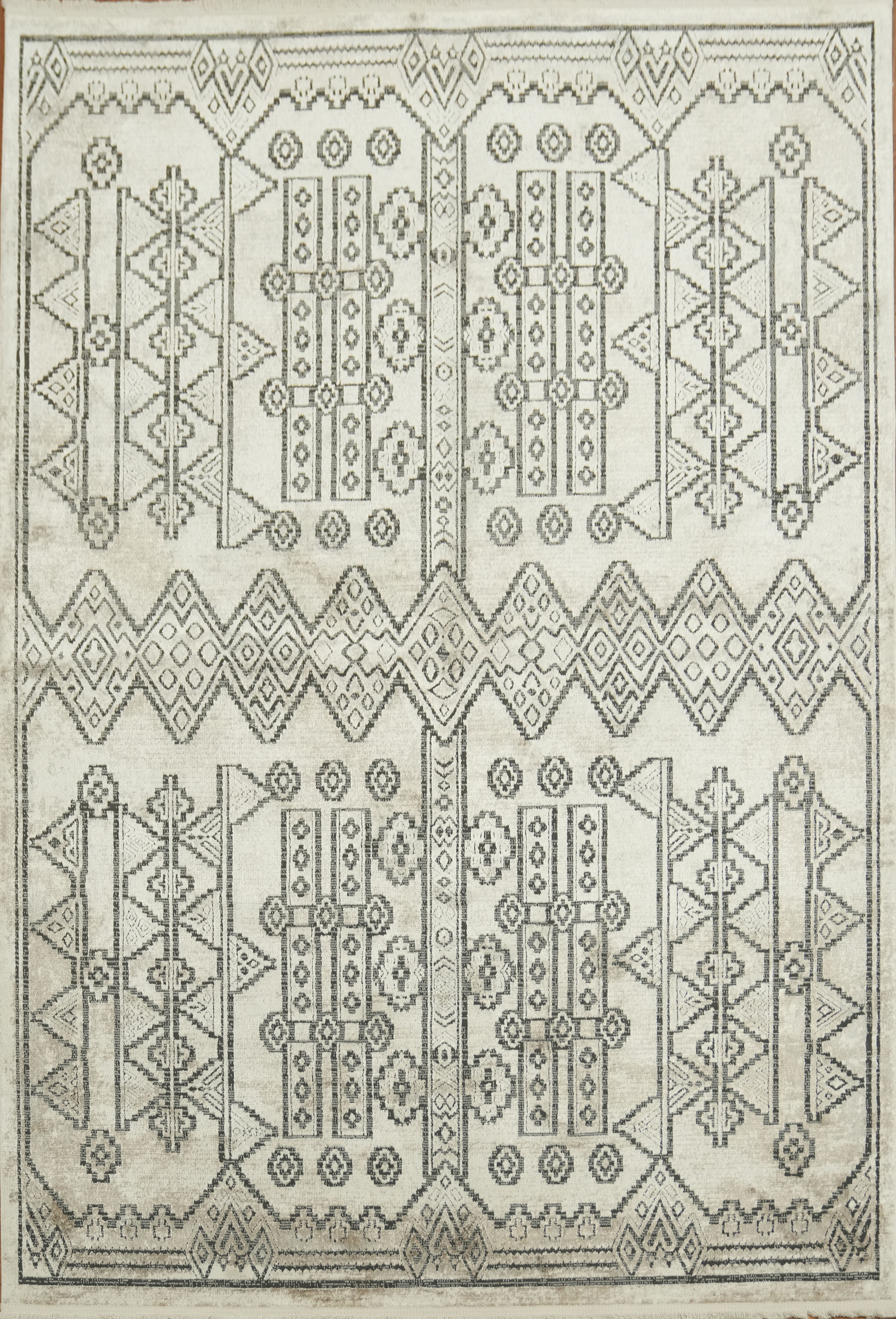 Luxury Area Rug 5×8 Ft Contemporary Modern Neutral Tones Turkish Bedroom Carpet